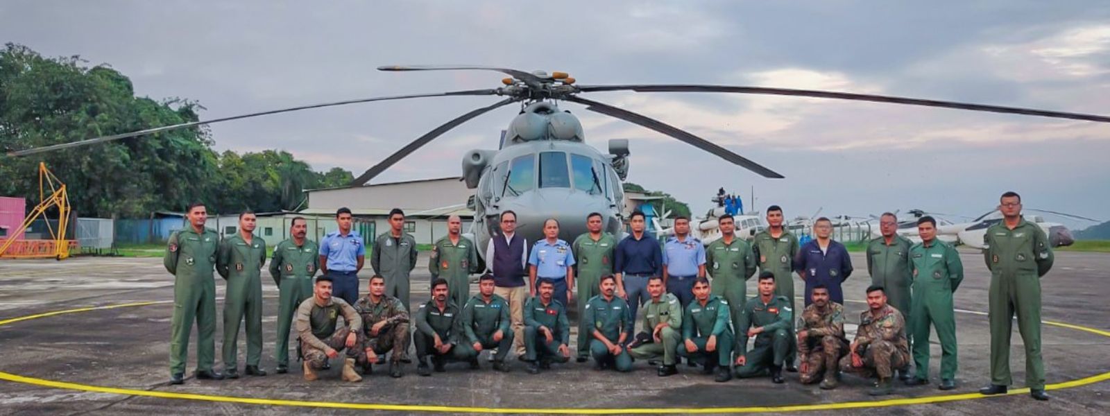 Two IAF MI-17V5 Helicopters In Sri Lanka